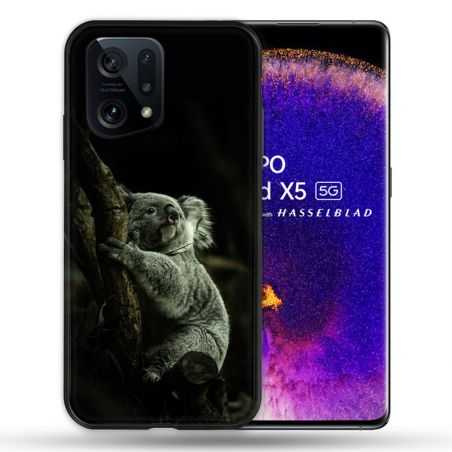 Coque Pour Oppo Find X5 Animal Koala Noir