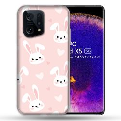 Coque Pour Oppo Find X5 Animal Lapin Rose