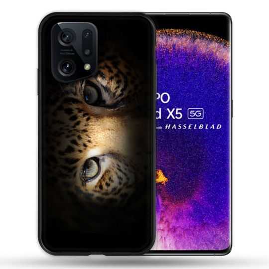 Coque Pour Oppo Find X5 Animal Leopard Yeux