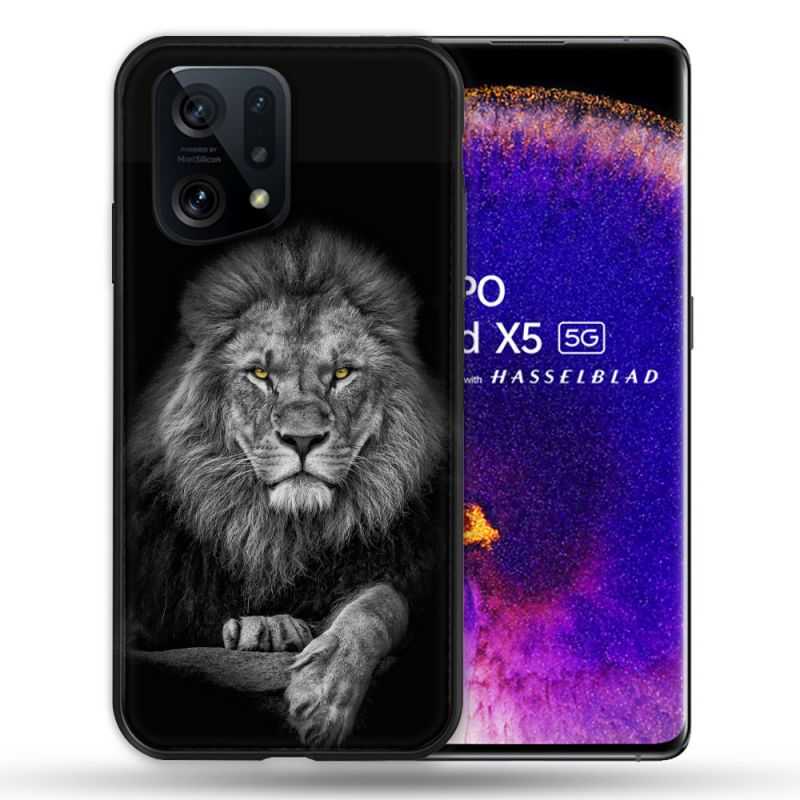 Coque Pour Oppo Find X5 Animal Lion Majestueux