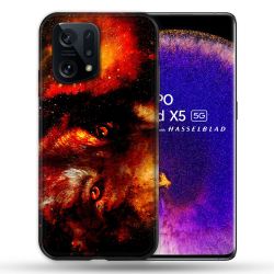 Coque Pour Oppo Find X5 Animal Loup Espace