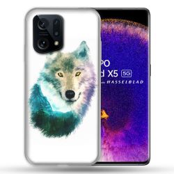 Coque Pour Oppo Find X5 Animal Loup Montagne