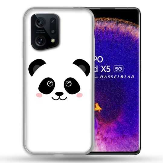 Coque Pour Oppo Find X5 Animal Panda Blanc