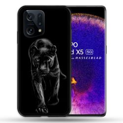 Coque Pour Oppo Find X5 Animal Panthère Noire