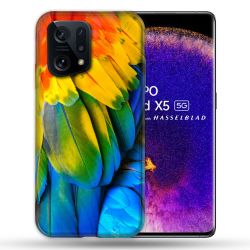 Coque Pour Oppo Find X5 Animal Perroquet Plume