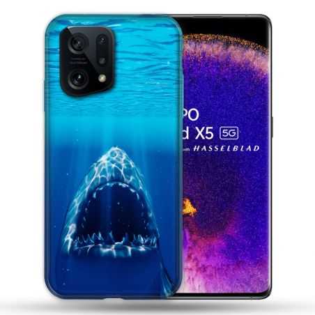 Coque Pour Oppo Find X5 Animal Requin Dent