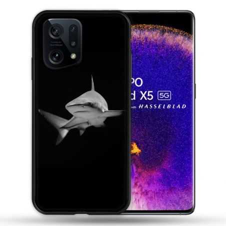 Coque Pour Oppo Find X5 Animal Requin Sombre