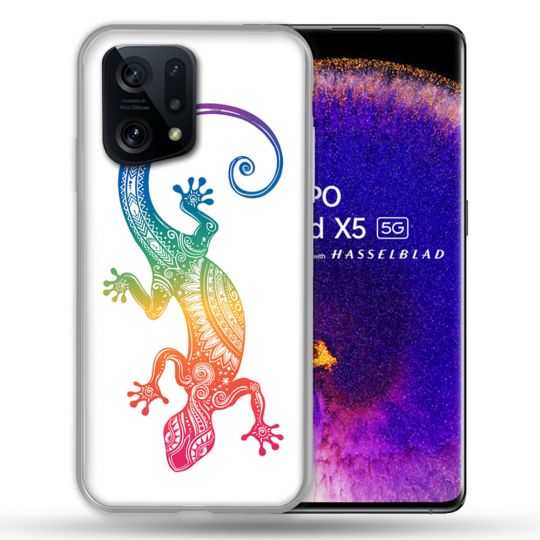Coque Pour Oppo Find X5 Animal Salamandre Color