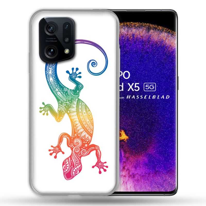 Coque Pour Oppo Find X5 Animal Salamandre Color