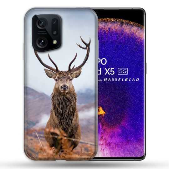 Coque Pour Oppo Find X5 Chasse Chevreuil Montagne