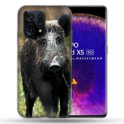Coque Pour Oppo Find X5 Chasse Sanglier bois