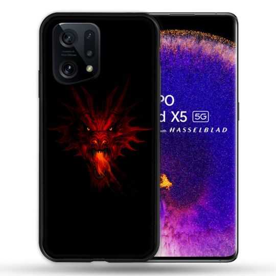 Coque Pour Oppo Find X5 Fantastique Dragon Feu