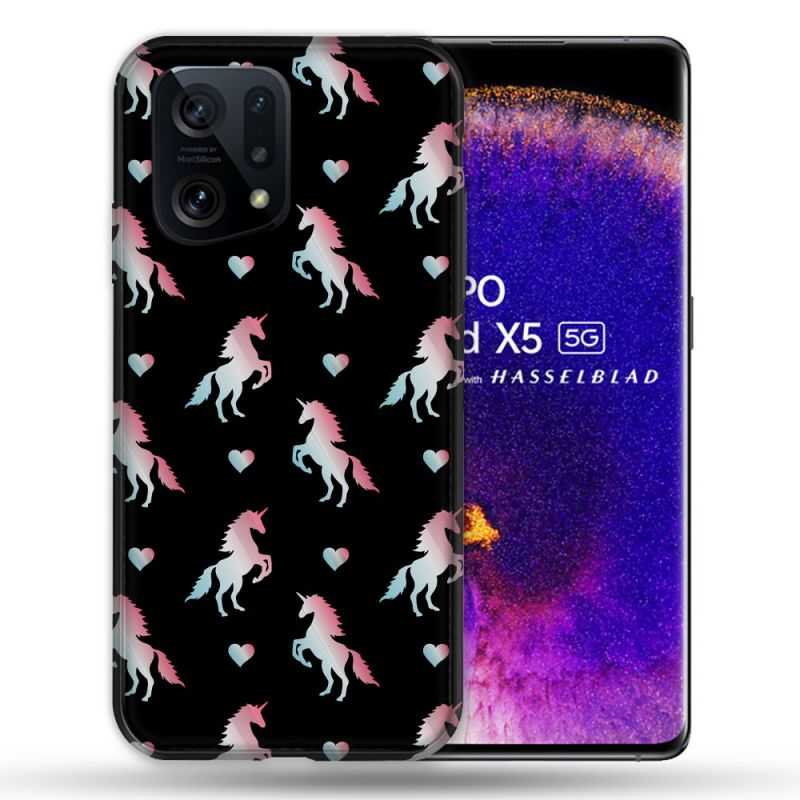 Coque Pour Oppo Find X5 Fantastique Licorne Pattern