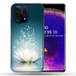 Coque Pour Oppo Find X5 Fleur Lotus Blanc