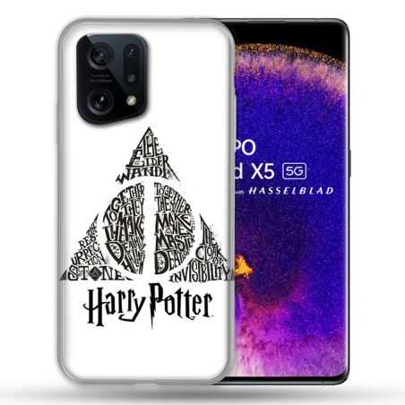 Coque Pour Oppo Find X5 Harry Potter Hollows triangle Blanc