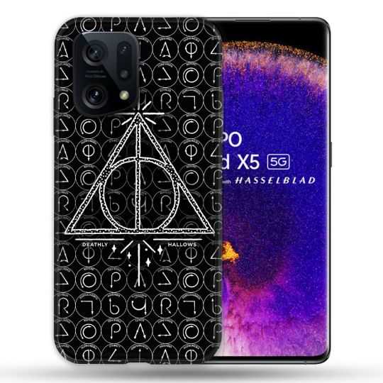 Coque Pour Oppo Find X5 Harry Potter Hollows Triangle Noir