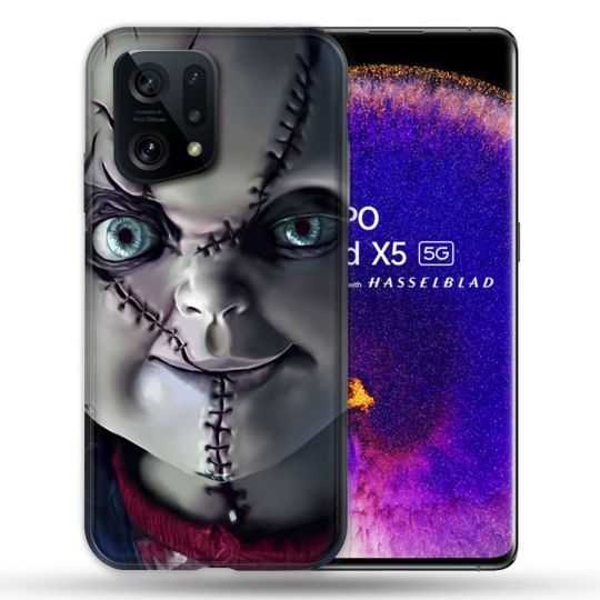 Coque Pour Oppo Find X5 Horreur Chucky Cicatrice