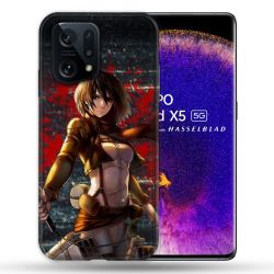 Coque Pour Oppo Find X5 Manga Attaque Titans Mikasa