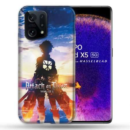 Coque Pour Oppo Find X5 Manga Attaque Titans Soleil