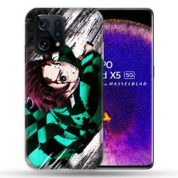 Coque Pour Oppo Find X5 Manga Demon Slayer Tanjiro