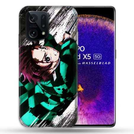 Coque Pour Oppo Find X5 Manga Demon Slayer Tanjiro