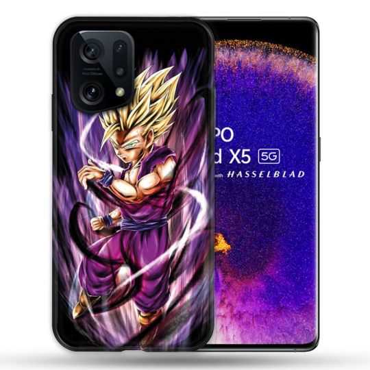 Coque Pour Oppo Find X5 Manga Dragon Ball Sangohan Violet