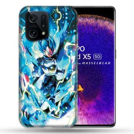 Coque Pour Oppo Find X5 Manga Dragon Ball Vegeta Bleu