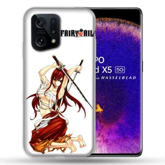 Coque Pour Oppo Find X5 Manga Fairy Tail Erza