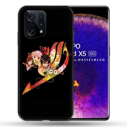 Coque Pour Oppo Find X5 Manga Fairy Tail Logo Noir