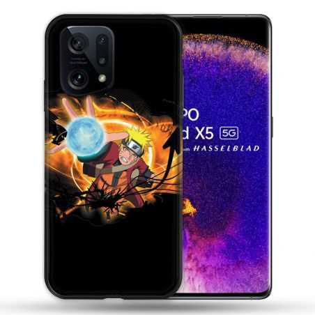 Coque Pour Oppo Find X5 Manga Naruto Noir