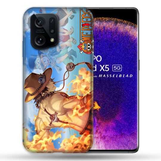 Coque Pour Oppo Find X5 Manga One Piece Ace Color