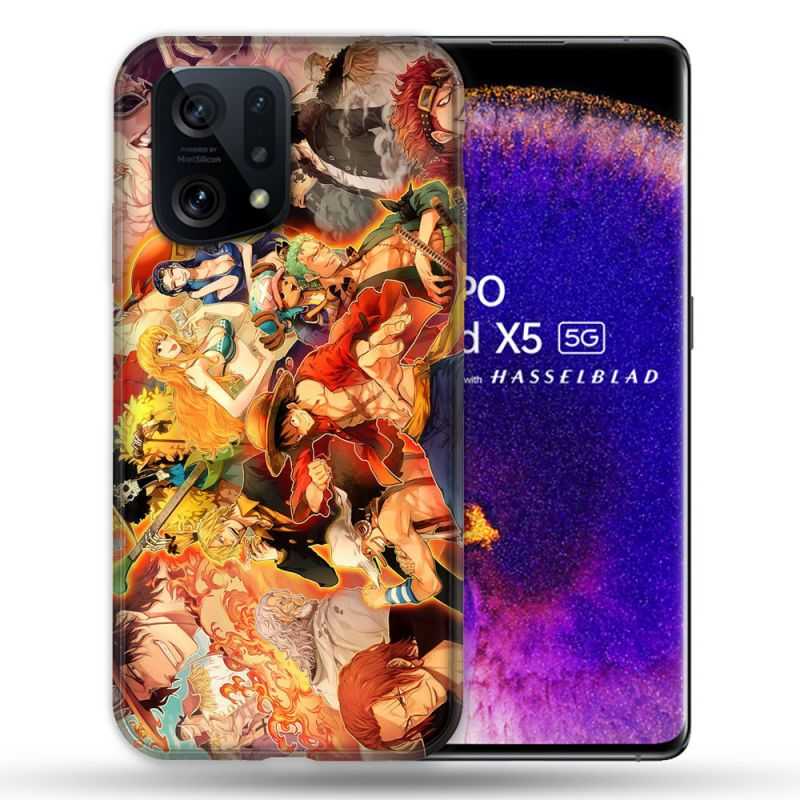 Coque Pour Oppo Find X5 Manga One Piece Nakama