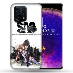 Coque Pour Oppo Find X5 Manga SAO sword Art Online Blanc