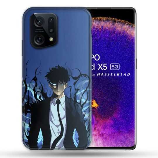 Coque Pour Oppo Find X5 Manga Solo Leveling Sung Bleu