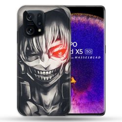 Coque Pour Oppo Find X5 Manga Tokyo Ghoul Kaneki Noir