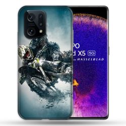 Coque Pour Oppo Find X5 Moto Cross Ombre