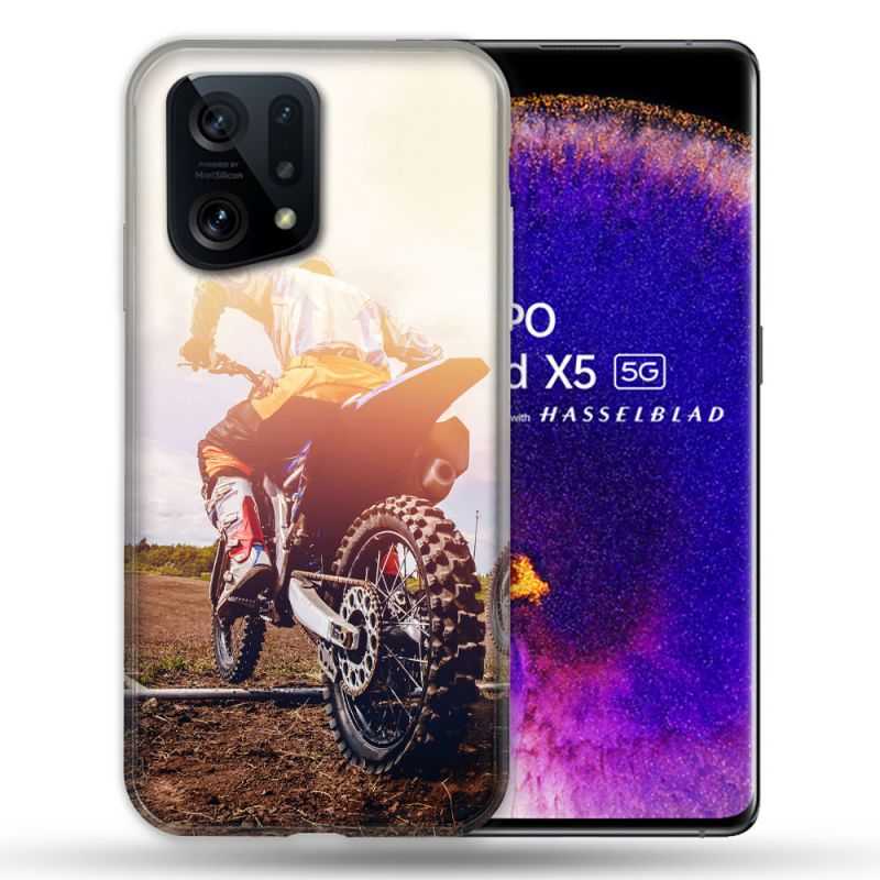 Coque Pour Oppo Find X5 Moto Cross Soleil