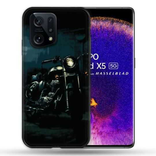 Coque Pour Oppo Find X5 Moto Harley Vintage
