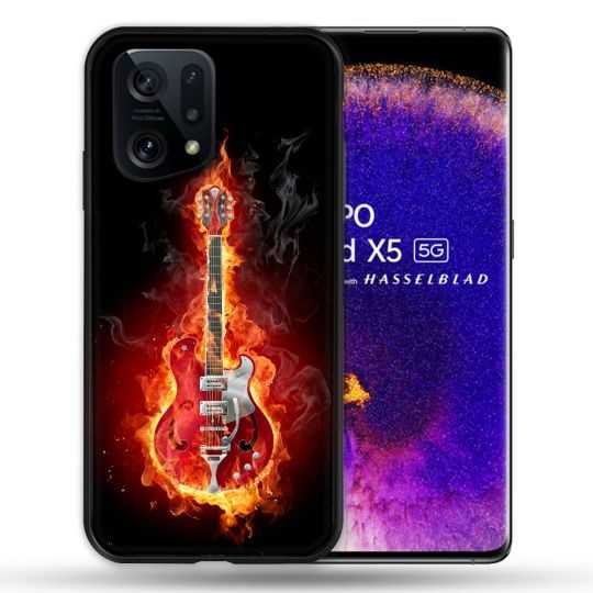 Coque Pour Oppo Find X5 Musique Guitare Electrique