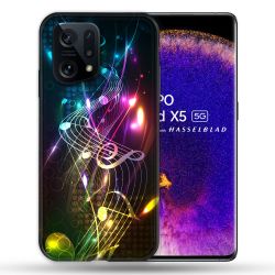Coque Pour Oppo Find X5 Musique Partition Multicolore