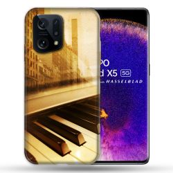 Coque Pour Oppo Find X5 Musique Piano Retro