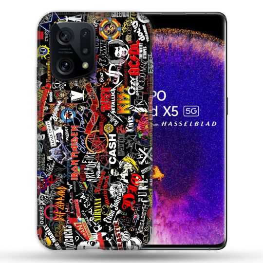 Coque Pour Oppo Find X5 Musique Rock Groupe