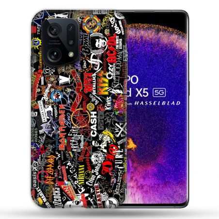 Coque Pour Oppo Find X5 Musique Rock Groupe