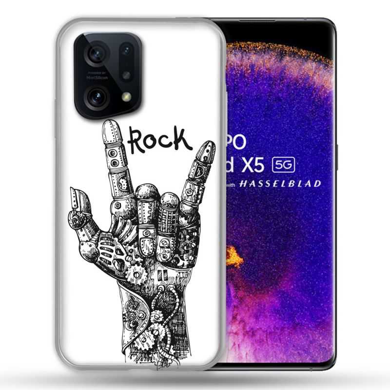 Coque Pour Oppo Find X5 Musique Rock Main
