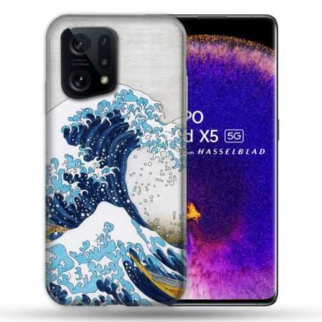 Coque Pour Oppo Find X5 Peinture La Grande Vague