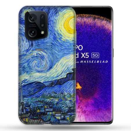 Coque Pour Oppo Find X5 Peinture La nuit étoilée