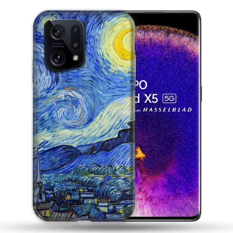 Coque Pour Oppo Find X5 Peinture La nuit étoilée
