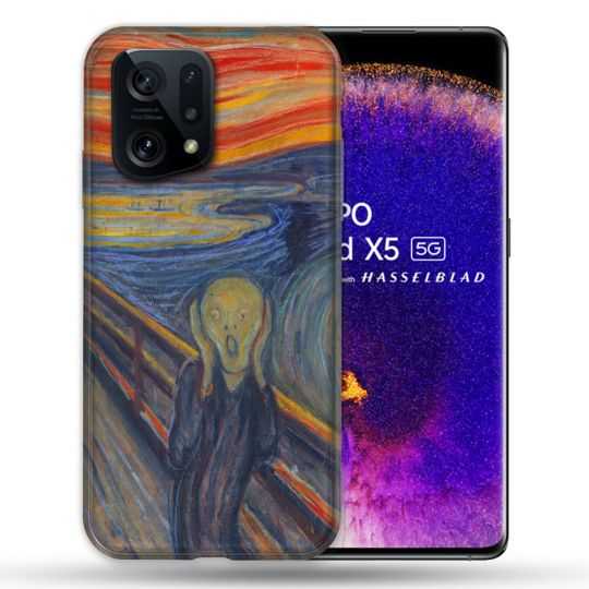 Coque Pour Oppo Find X5 Peinture Le Cri