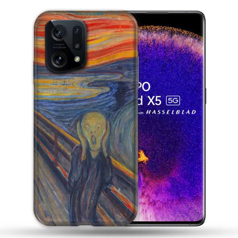 Coque Pour Oppo Find X5 Peinture Le Cri