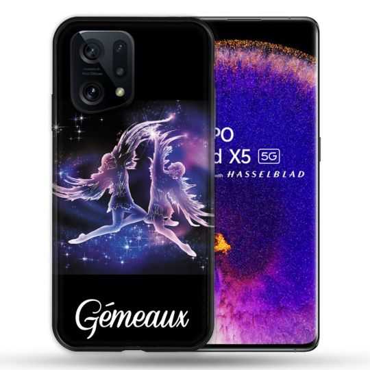 Coque Pour Oppo Find X5 Signe Zodiaque 2 Gémeaux